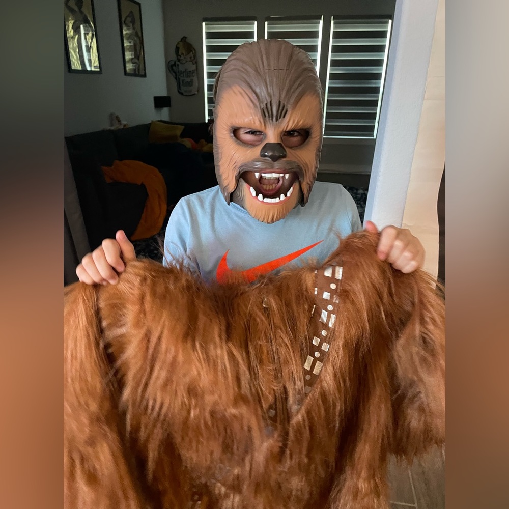 Chewbacca costume with mask, boys large